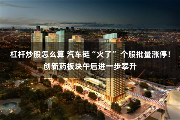 杠杆炒股怎么算 汽车链“火了” 个股批量涨停！创新药板块午后进一步攀升